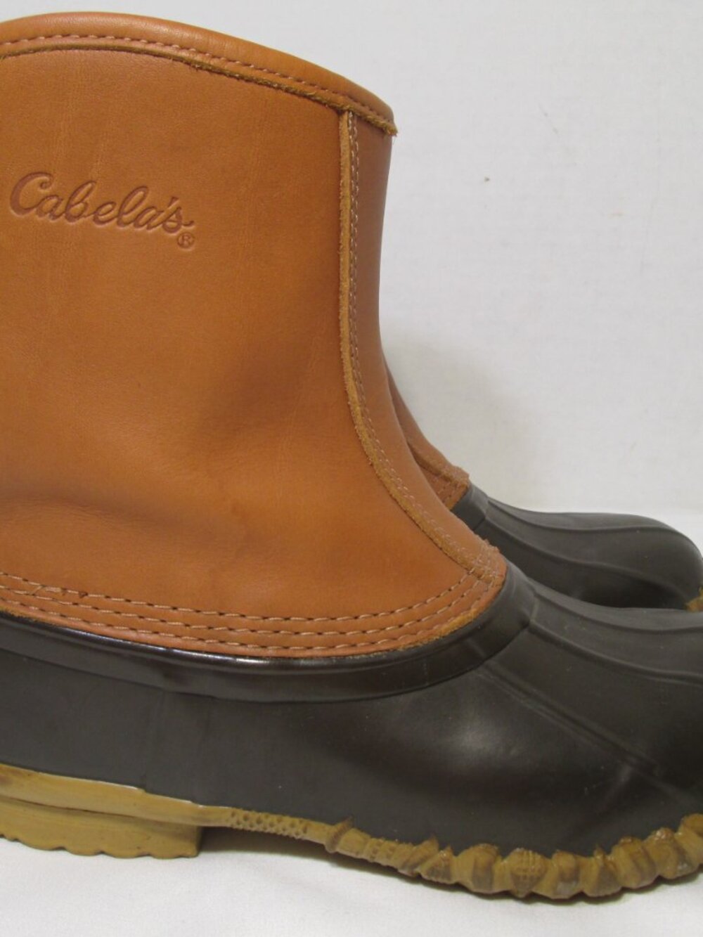 Cabela's Insulated Duck Waterproof Boots Womens 8 Brown Leather Side Zip - Picture 5 of 11